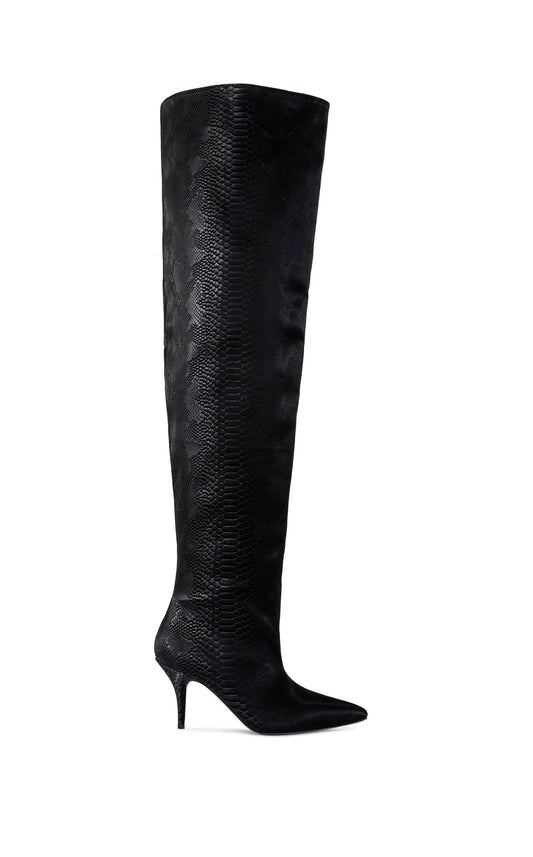 ALLURE THIGH HIGH SNAKE BOOT