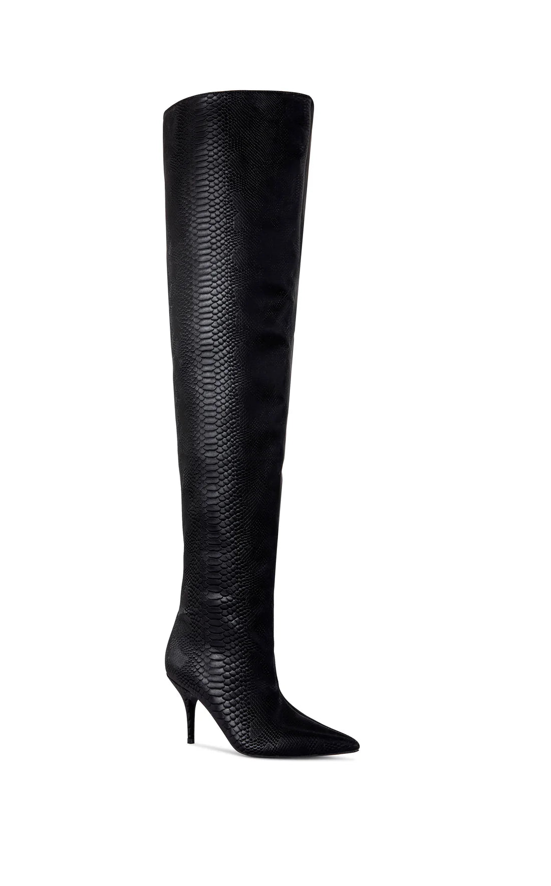 ALLURE THIGH HIGH SNAKE BOOT